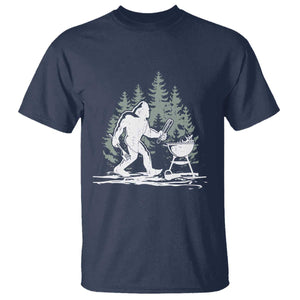 Bigfoot BBQ T Shirt Funny Sasquatch Barbecue Dad Grill Gift TS10 Navy Print Your Wear