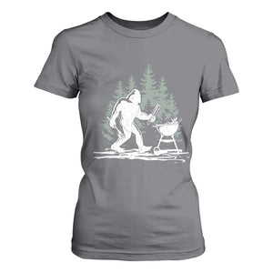 Bigfoot BBQ T Shirt For Women Funny Sasquatch Barbecue Dad Grill Gift TS10 Charcoal Print Your Wear