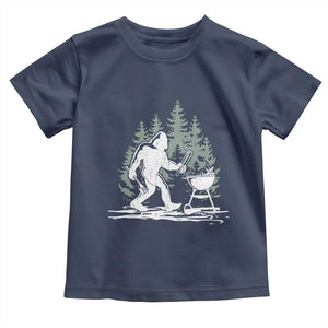 Bigfoot BBQ Toddler T Shirt Funny Sasquatch Barbecue Dad Grill Gift TS10 Navy Print Your Wear
