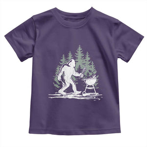 Bigfoot BBQ Toddler T Shirt Funny Sasquatch Barbecue Dad Grill Gift TS10 Purple Print Your Wear