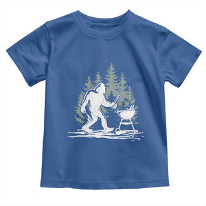 Bigfoot BBQ Toddler T Shirt Funny Sasquatch Barbecue Dad Grill Gift TS10 Royal Blue Print Your Wear