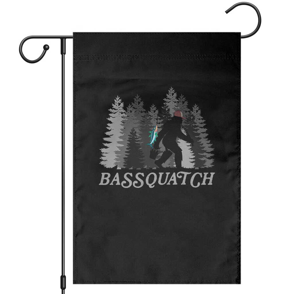 Funny Bigfoot Fishing Garden Flag Bassquatch Sasquatch In The Forest Yeti TS10 Black Print Your Wear