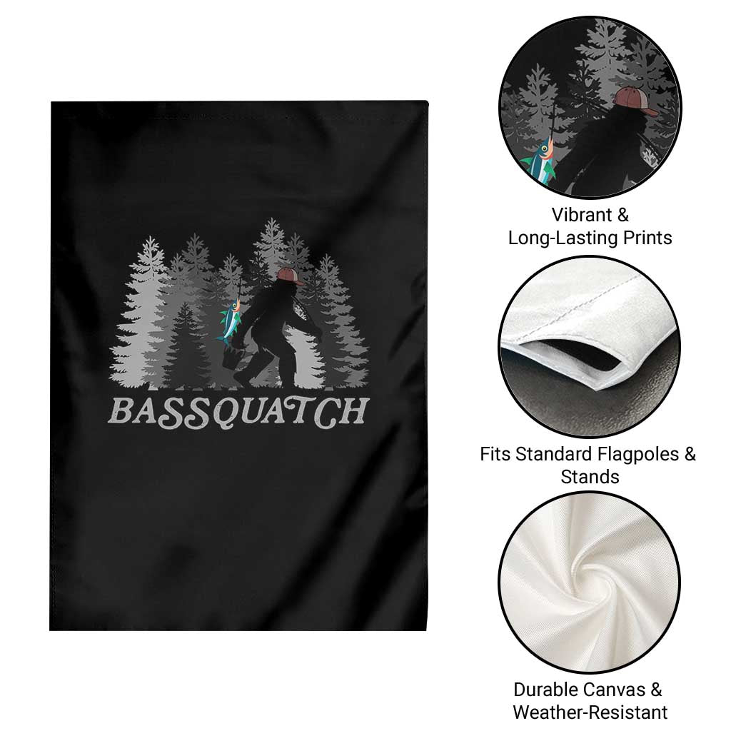 Funny Bigfoot Fishing Garden Flag Bassquatch Sasquatch In The Forest Yeti TS10 Print Your Wear