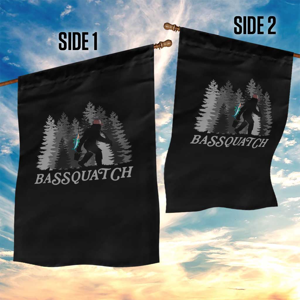 Funny Bigfoot Fishing Garden Flag Bassquatch Sasquatch In The Forest Yeti TS10 Print Your Wear