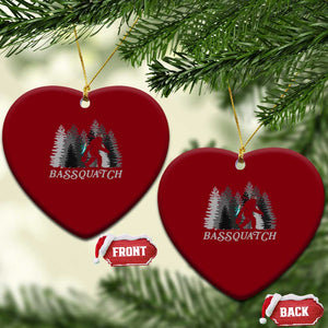 Funny Bigfoot Fishing Ceramic Ornament Bassquatch Sasquatch In The Forest Yeti TS10 Print Your Wear