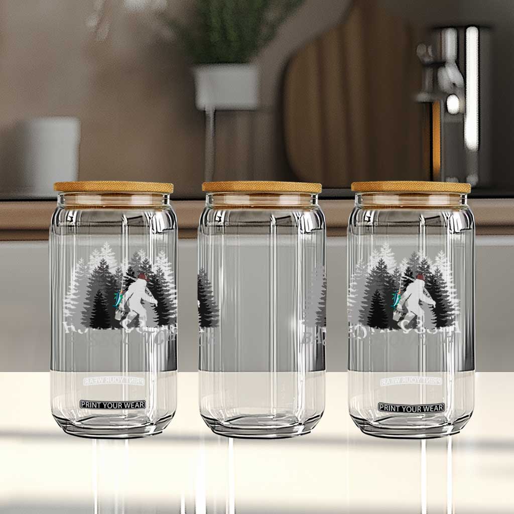 Funny Bigfoot Fishing Glass Can Bassquatch Sasquatch In The Forest Yeti TS10 Print Your Wear