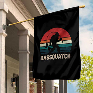 Retro Bigfoot Fishing Garden Flag Funny Retro Sasquatch Bassquatch Fisherman TS10 Print Your Wear