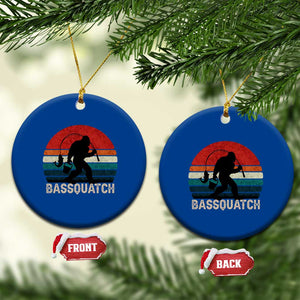 Retro Bigfoot Fishing Ceramic Ornament Funny Retro Sasquatch Bassquatch Fisherman TS10 1pc Blue Print Your Wear