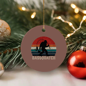 Retro Bigfoot Fishing Ceramic Ornament Funny Retro Sasquatch Bassquatch Fisherman TS10 1pc Mocha Print Your Wear