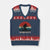 Retro Bigfoot Fishing V-Neck Knit Sweater Vest Funny Retro Sasquatch Bassquatch Fisherman TS10 Navy Red Print Your Wear