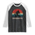 Retro Bigfoot Fishing Raglan Shirt Funny Retro Sasquatch Bassquatch Fisherman TS10 Black White Print Your Wear