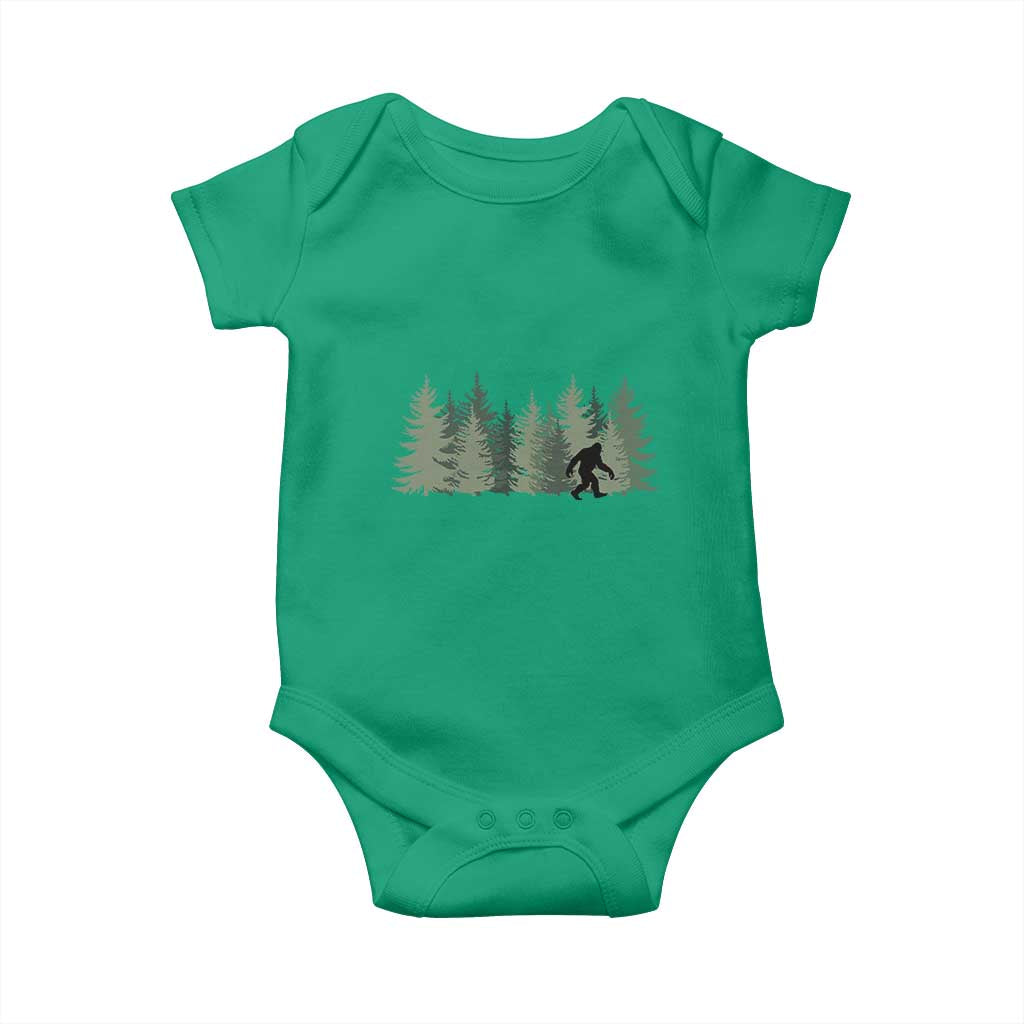 Bigfoot In The Forest Sasquatch Yeti Baby Onesie TS10 Irish Green Print Your Wear