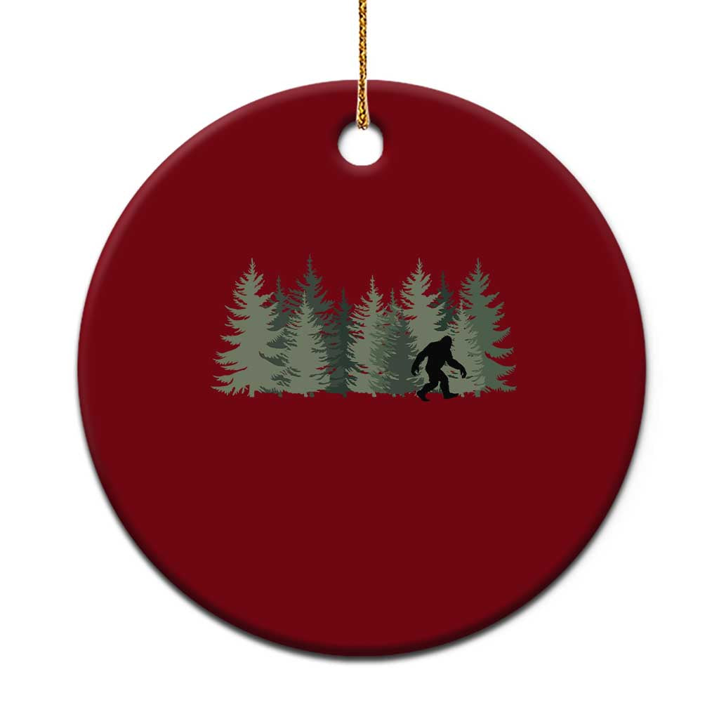 Bigfoot In The Forest Sasquatch Yeti Ceramic Ornament - Print Your Wear