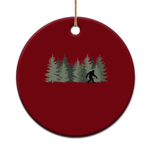 Bigfoot In The Forest Sasquatch Yeti Ceramic Ornament - Print Your Wear