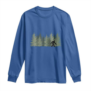 Bigfoot In The Forest Sasquatch Yeti Long Sleeve Shirt TS10 Royal Blue Print Your Wear