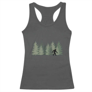 Bigfoot In The Forest Sasquatch Yeti Racerback Tank Top - Print Your Wear