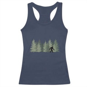 Bigfoot In The Forest Sasquatch Yeti Racerback Tank Top TS10 Navy Print Your Wear