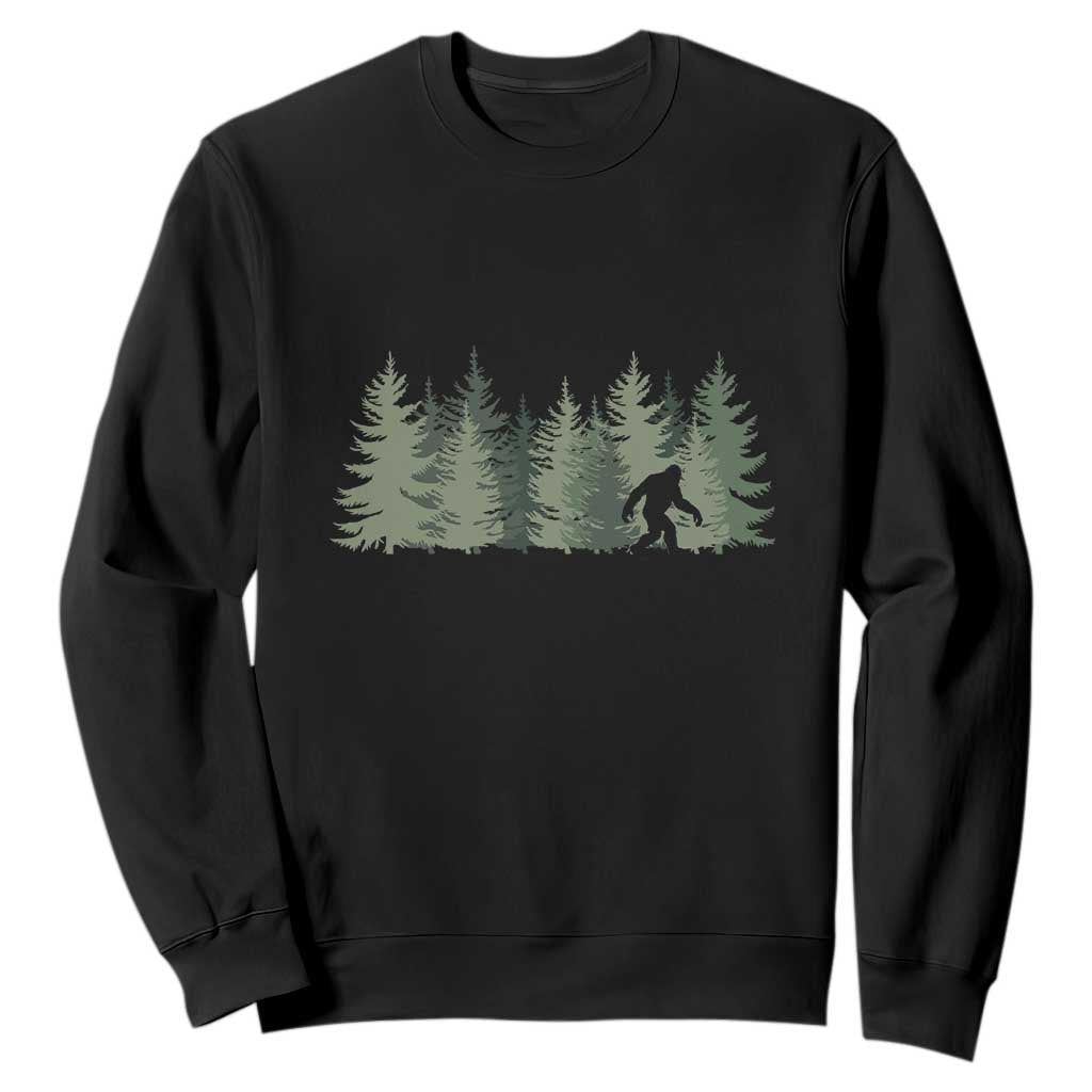 Bigfoot In The Forest Sasquatch Yeti Sweatshirt TS10 Black Print Your Wear