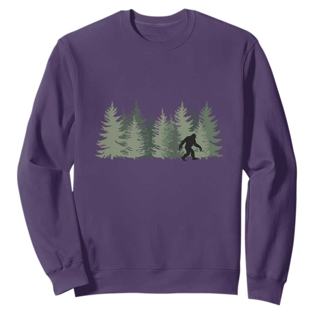 Bigfoot In The Forest Sasquatch Yeti Sweatshirt TS10 Purple Print Your Wear
