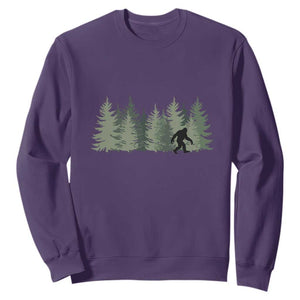Bigfoot In The Forest Sasquatch Yeti Sweatshirt TS10 Purple Print Your Wear