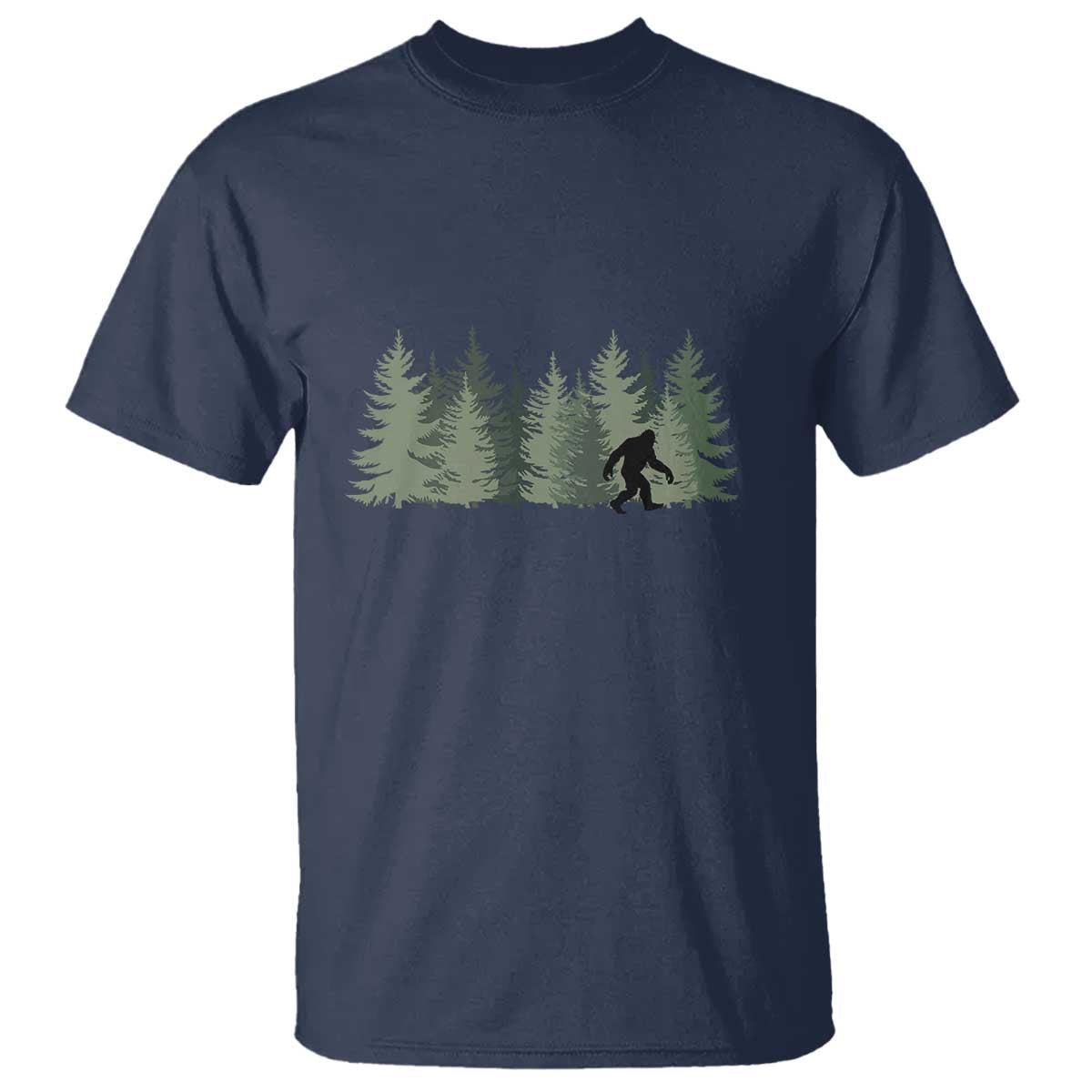Bigfoot In The Forest Sasquatch Yeti T Shirt TS10 Navy Print Your Wear
