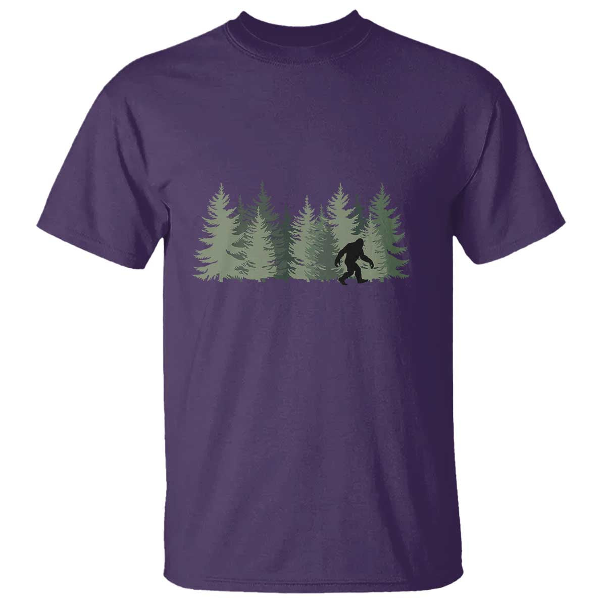 Bigfoot In The Forest Sasquatch Yeti T Shirt TS10 Purple Print Your Wear