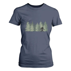 Bigfoot In The Forest Sasquatch Yeti T Shirt For Women TS10 Navy Print Your Wear