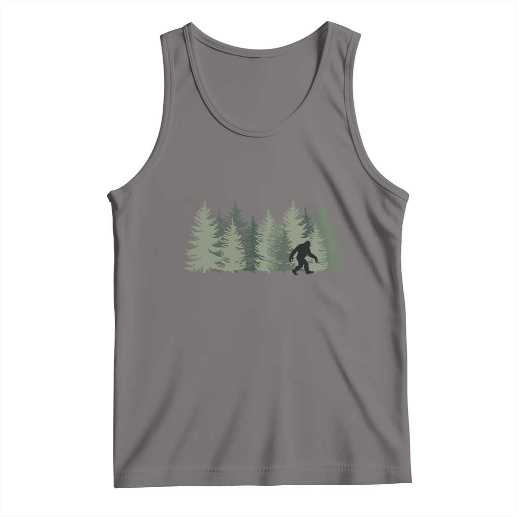 Bigfoot In The Forest Sasquatch Yeti Tank Top - Print Your Wear