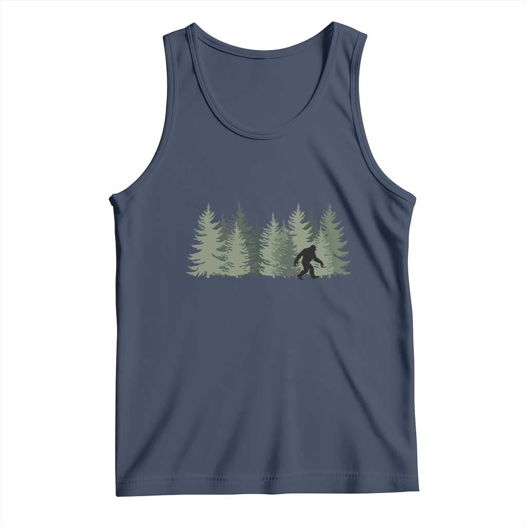 Bigfoot In The Forest Sasquatch Yeti Tank Top - Print Your Wear