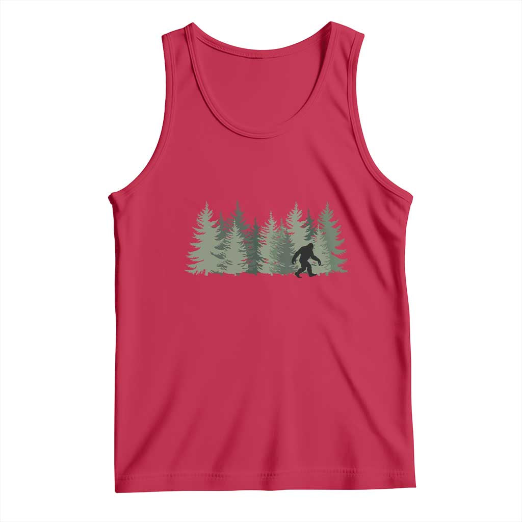 Bigfoot In The Forest Sasquatch Yeti Tank Top - Print Your Wear