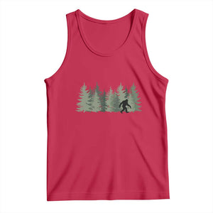 Bigfoot In The Forest Sasquatch Yeti Tank Top - Print Your Wear