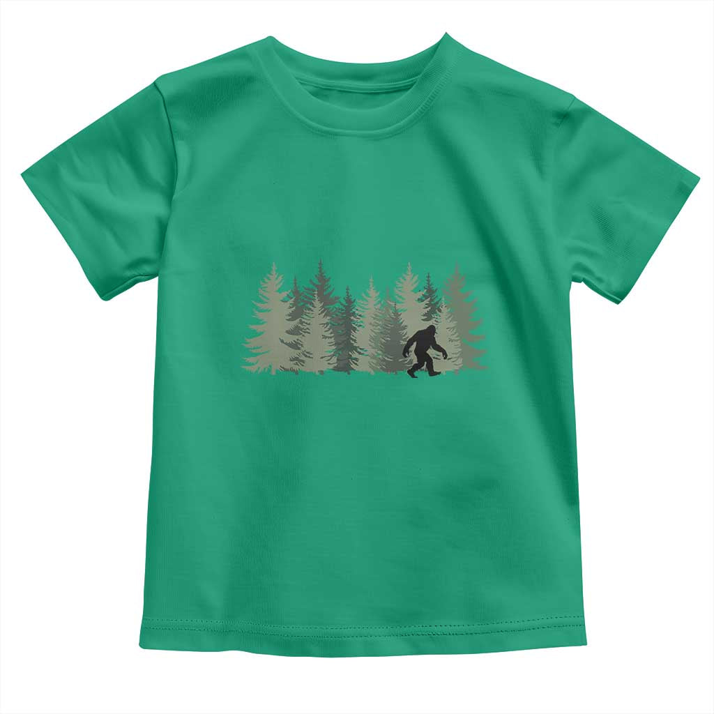 Bigfoot In The Forest Sasquatch Yeti Toddler T Shirt TS10 Irish Green Print Your Wear