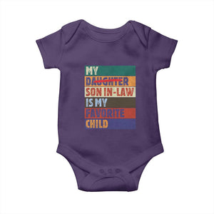 My Son In Law Is My Favorite Child Baby Onesie Funny Replaced Daughter TS10 Purple Print Your Wear