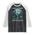 Funny Human By Chance Alpha By Choice Raglan Shirt Alpha Wolf TS10 Black White Print Your Wear