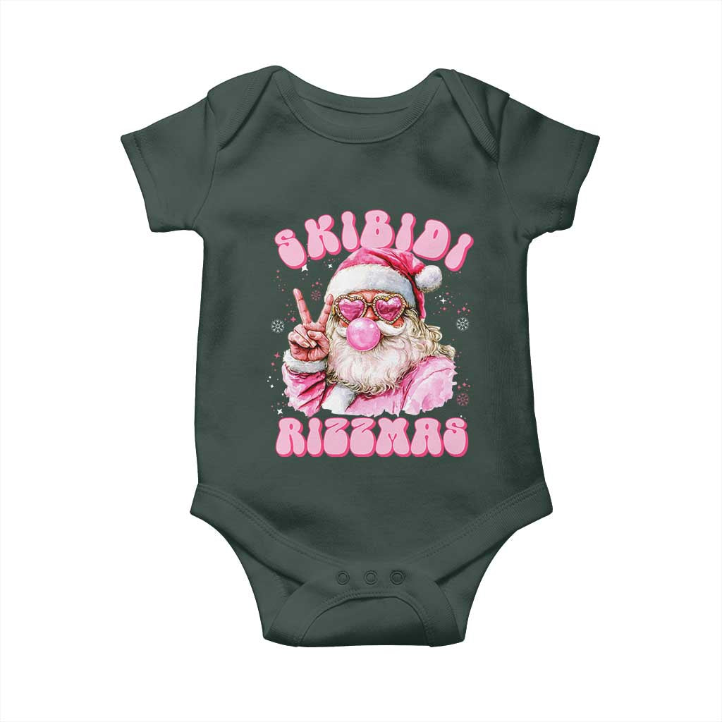 Skibidi Rizzmas Christmas Baby Onesie Rizz Santa Pink Bubble Gum Funny Xmas Girl Kids Gen Alpha TS10 Print Your Wear
