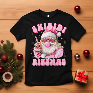 Skibidi Rizzmas Christmas T Shirt Rizz Santa Pink Bubble Gum Funny Xmas Girl Kids Gen Alpha TS10 Black Print Your Wear