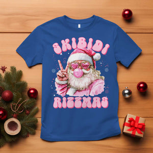 Skibidi Rizzmas Christmas T Shirt Rizz Santa Pink Bubble Gum Funny Xmas Girl Kids Gen Alpha TS10 Royal Blue Print Your Wear