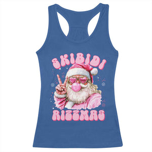 Skibidi Rizzmas Christmas Racerback Tank Top Rizz Santa Pink Bubble Gum Funny Xmas Girl Kids Gen Alpha TS10 Royal Blue Print Your Wear
