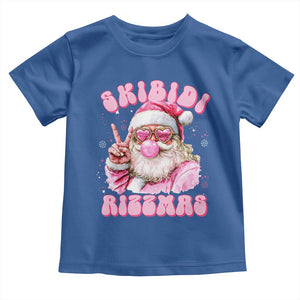 Skibidi Rizzmas Christmas Toddler T Shirt Rizz Santa Pink Bubble Gum Funny Xmas Girl Kids Gen Alpha TS10 Royal Blue Print Your Wear