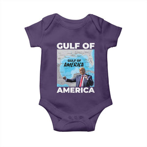 America's Gulf Mexico Baby Onesie Trump Dancing Funny Map TS10 Purple Print Your Wear