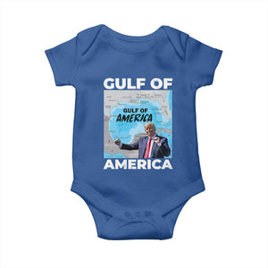 America's Gulf Mexico Baby Onesie Trump Dancing Funny Map TS10 Royal Blue Print Your Wear