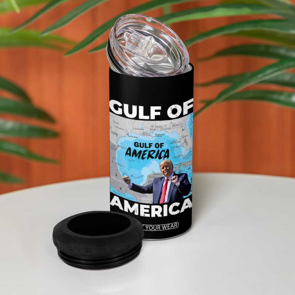 America's Gulf Mexico 4 in 1 Can Cooler Tumbler Trump Dancing Funny Map TS10 Print Your Wear