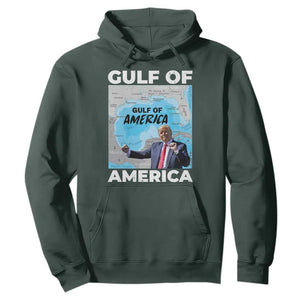 America's Gulf Mexico Hoodie Trump Dancing Funny Map TS10 Dark Forest Green Print Your Wear