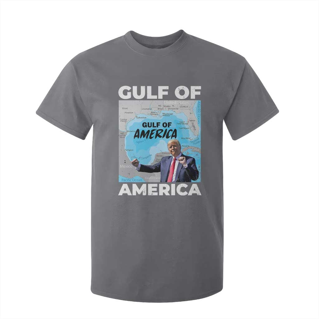 America's Gulf Mexico T Shirt For Kid Trump Dancing Funny Map TS10 Charcoal Print Your Wear
