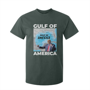 America's Gulf Mexico T Shirt For Kid Trump Dancing Funny Map TS10 Dark Forest Green Print Your Wear