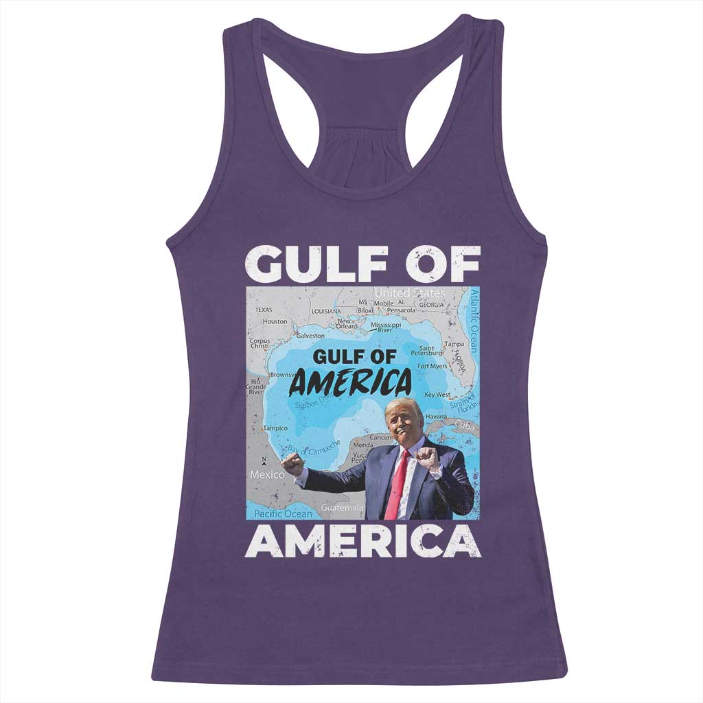 America's Gulf Mexico Racerback Tank Top Trump Dancing Funny Map TS10 Purple Print Your Wear
