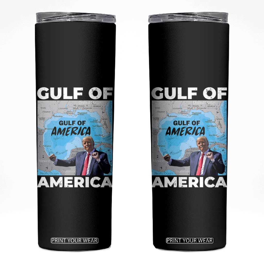 America's Gulf Mexico Skinny Tumbler Trump Dancing Funny Map TS10 Black Print Your Wear