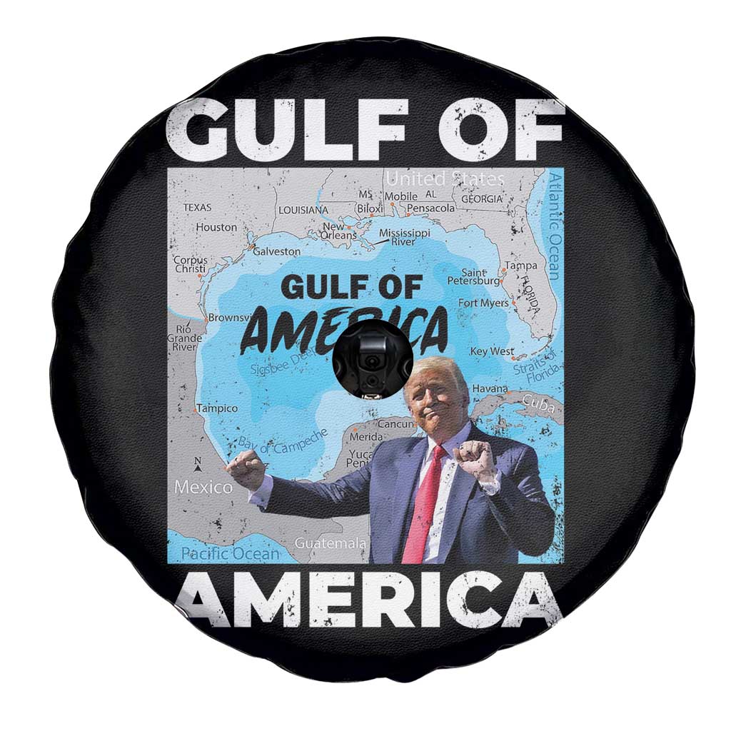 America's Gulf Spare Tire Cover Mexico Trump Dancing Funny Map TS10 Print Your Wear