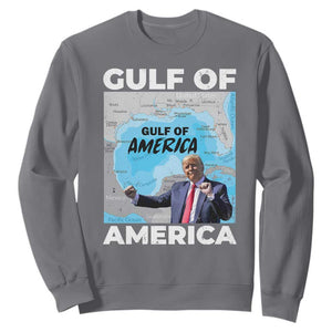 America's Gulf Mexico Sweatshirt Trump Dancing Funny Map TS10 Charcoal Print Your Wear