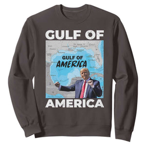 America's Gulf Mexico Sweatshirt Trump Dancing Funny Map TS10 Dark Chocolate Print Your Wear
